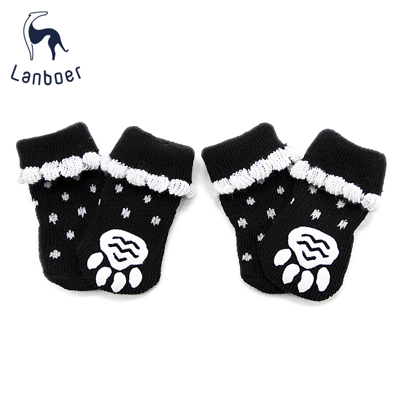 PS023 White spots pet socks fashion lovely with special design